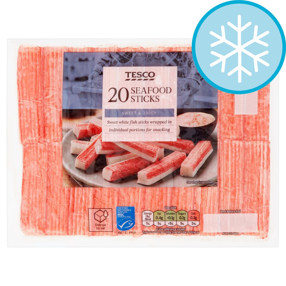 Tesco 20 Seafood Sticks 290G