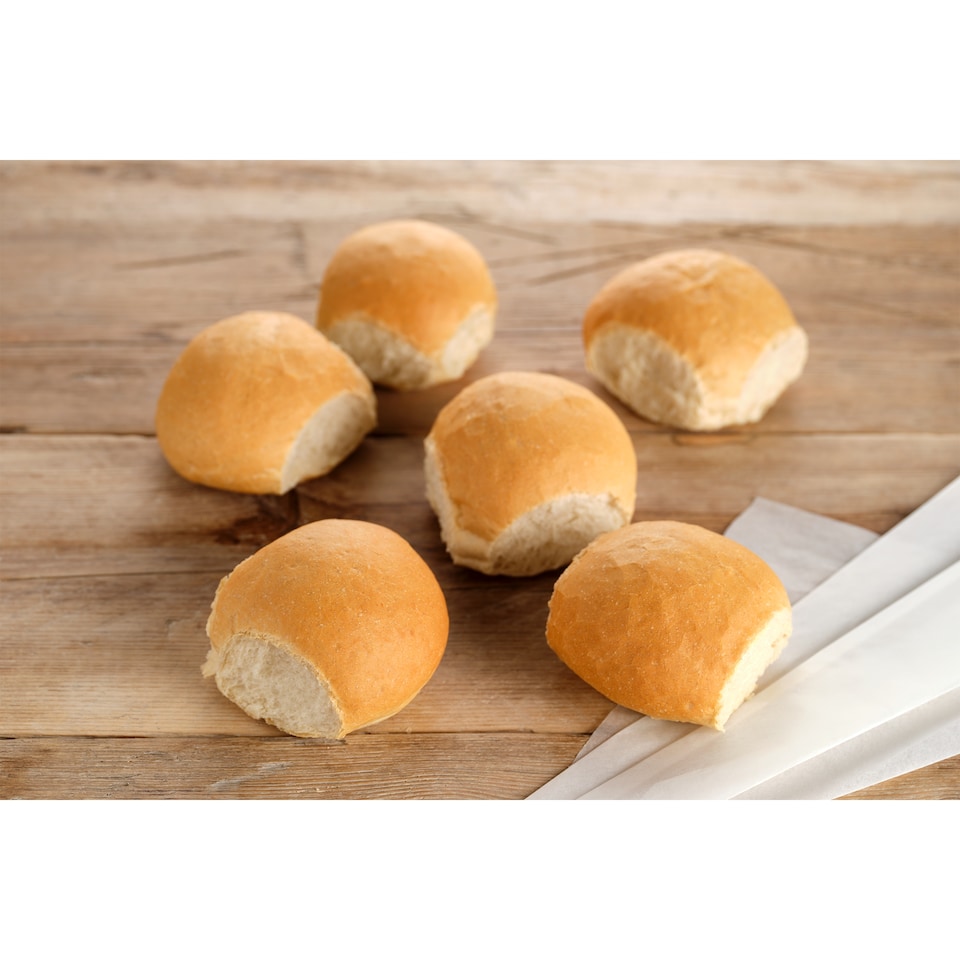 image 1 of Tesco Crusty White Rolls 6 Pack
