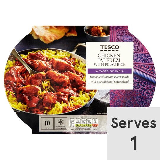 Tesco Chicken Jalfrezi & Pilau Rice 450G Tesco Groceries