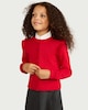 image 2 of F&F School Girls Pure Cotton Cardigan in Red