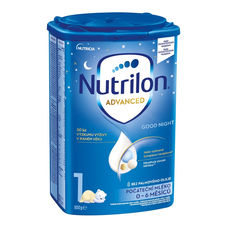 Obrázek 1 pro produkt NUTRILON Advanced Good Night 1 počáteční kojenecké mléko 800g