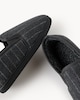 image 3 of F&F Striped Closed Back Slippers in Grey