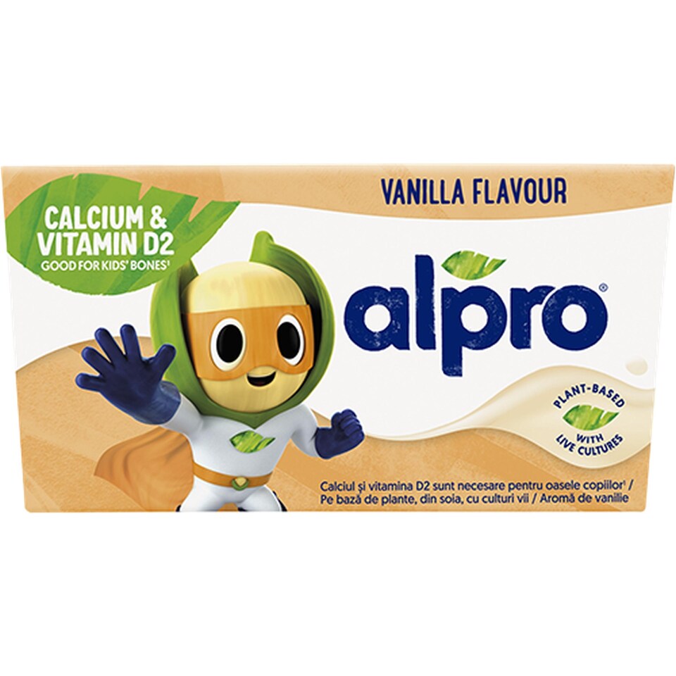 Obrázek 1 pro produkt ALPRO Kids Fermentovaný sójový výrobek - vanilka, obohacený o vápník, jód a vitaminy 4x115g
