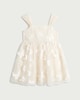 image 4 of F&F Girls Tulle Butterfly Embroidered Dress in Cream