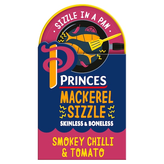 Princes Mackerel Sizzle Smokey Chilli 160G Tesco Groceries