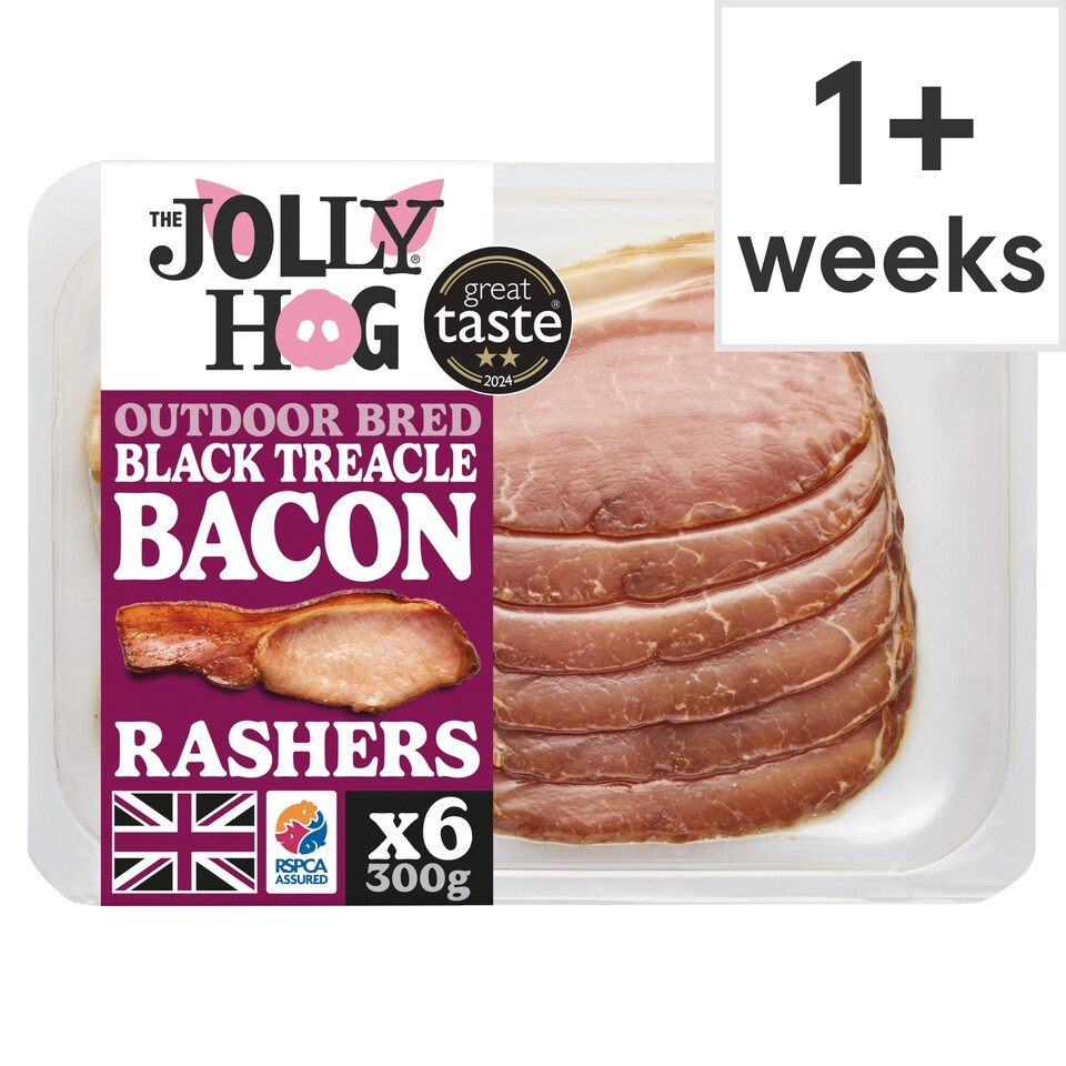 The Jolly Hog Smoked Black Treacle Back Bacon Rashers 300g