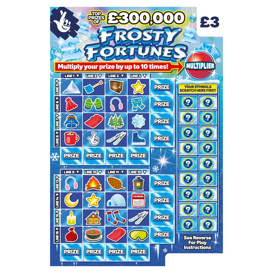 FROSTY FORTUNES SCRATCHCARD
