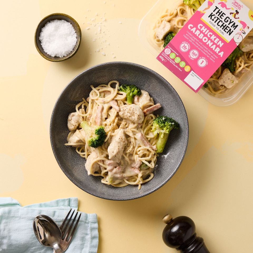 image 1 of THE GYM KITCHEN FOOD TO FUEL CHICKEN CARBONARA PASTA 400G