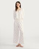 image 1 of F&F 3-Piece Ribbed Heart Print Pyjama Set in Beige