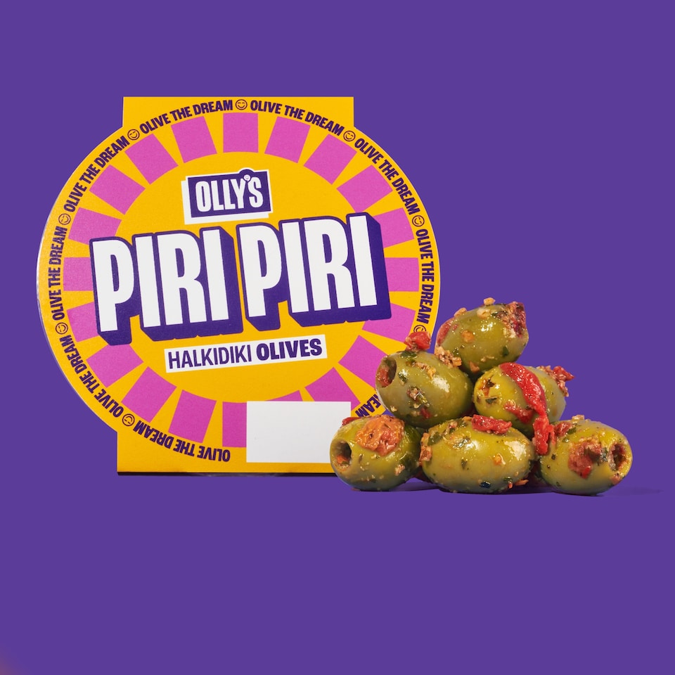 image 1 of Olly's Piri Piri Halkidiki Olives 200g