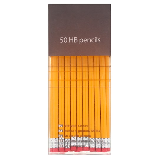 Tesco Hb Pencils With Eraser Tip 50 Pack Tesco Groceries