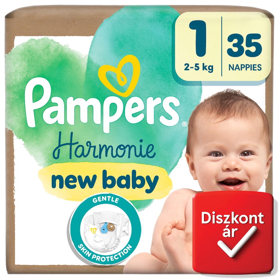 image 1 of Pampers Harmonie Nappies Size 1, 35 Nappies, 2kg-5kg