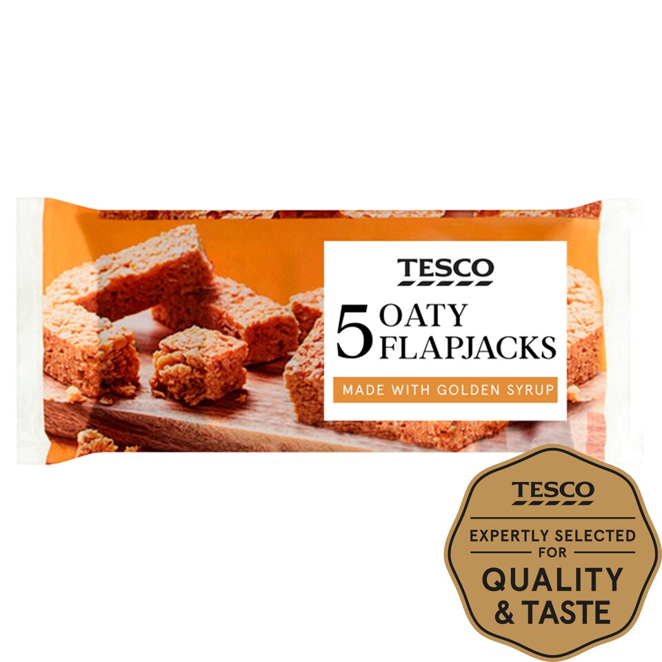 Tesco Oaty Flapjacks 5 Pack 170G