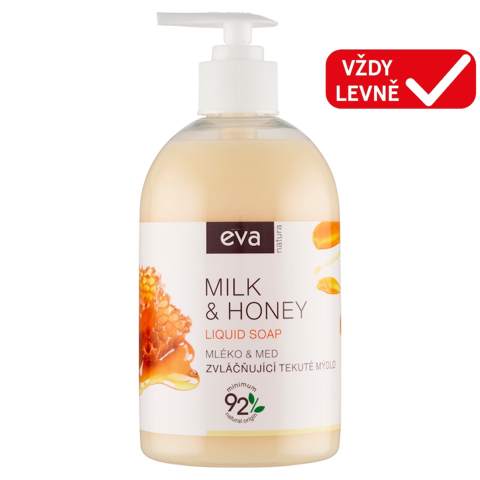 Eva Natura Milk & Honey Liquid Soap 500ml