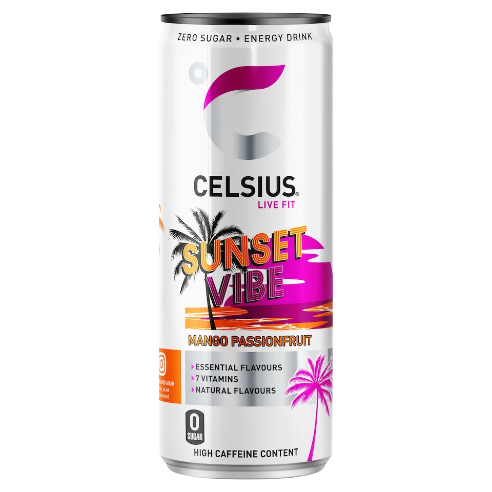 Celsius Sunset Vibe Mango Passionfruit Energy Drink 355ml