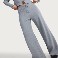 OH ME OH MY Cotton Rich Wide Leg Drawstring Co-ord Trousers in Grey