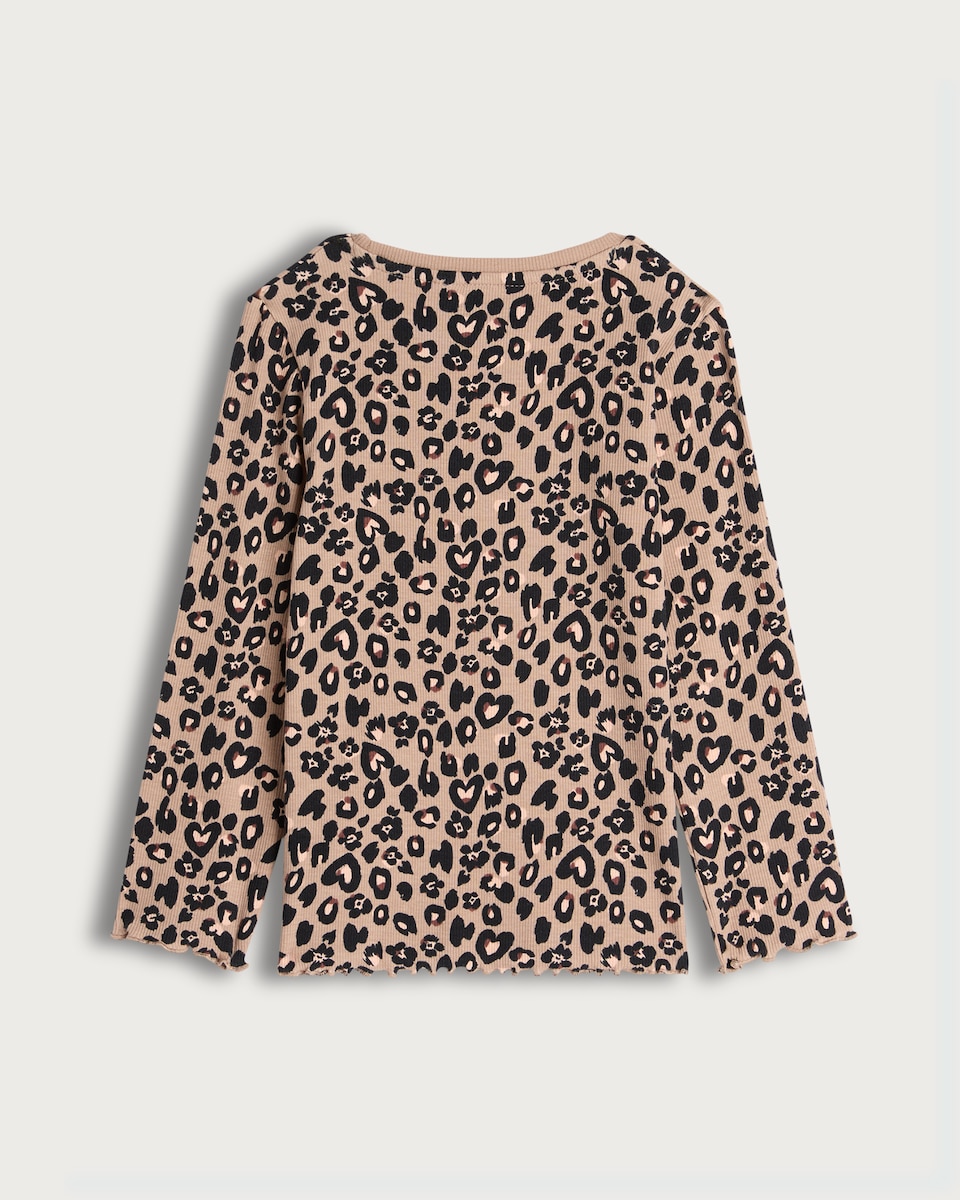 image 1 of F&F Girls 2-Pack Cotton Rich Printed Long Sleeved Tops in Multi