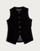 image 4 of F&F Velvet Buttoned Co-ord Waistcoat in Black