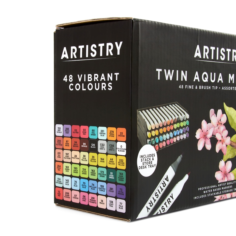 image 1 of Artistry 48pk Aqua Twin Markers