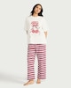 image 1 of F&F 2-Piece Pure Cotton Lucky Streak Pyjama Set in Multi