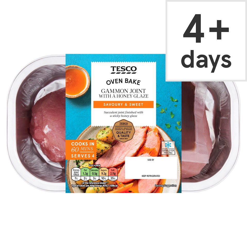 Tesco Gammon Joint With Honey Glaze 620G