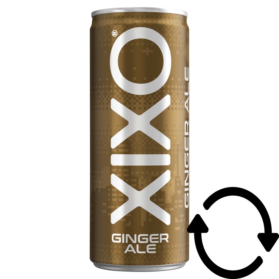 XIXO Ginger Ale gyömbérízű, szénsavas üdítőital cukorral és édesítőszerrel 250 ml 