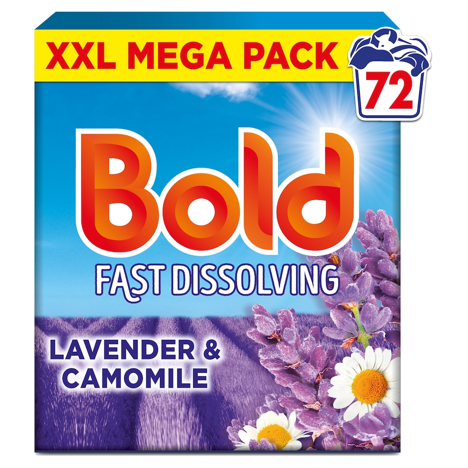 image 1 of Bold Washing Powder Lavender & Camomile 72 Washes 3.6KG