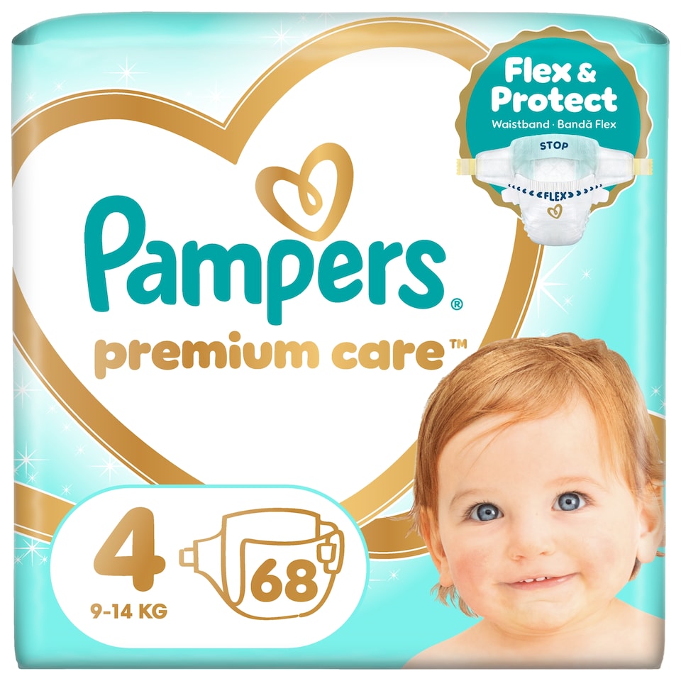 image 1 of Pampers Premium Care Size 4, 68 Nappies, 9kg-14kg