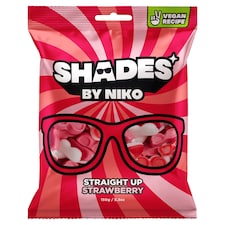 Shades By Niko Straight Up Strawberry Flavour Sweets 150g