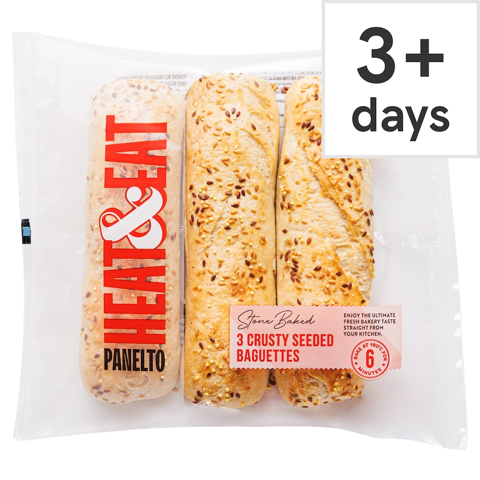 Heat & Eat Seeded Baguette 3 Pack
