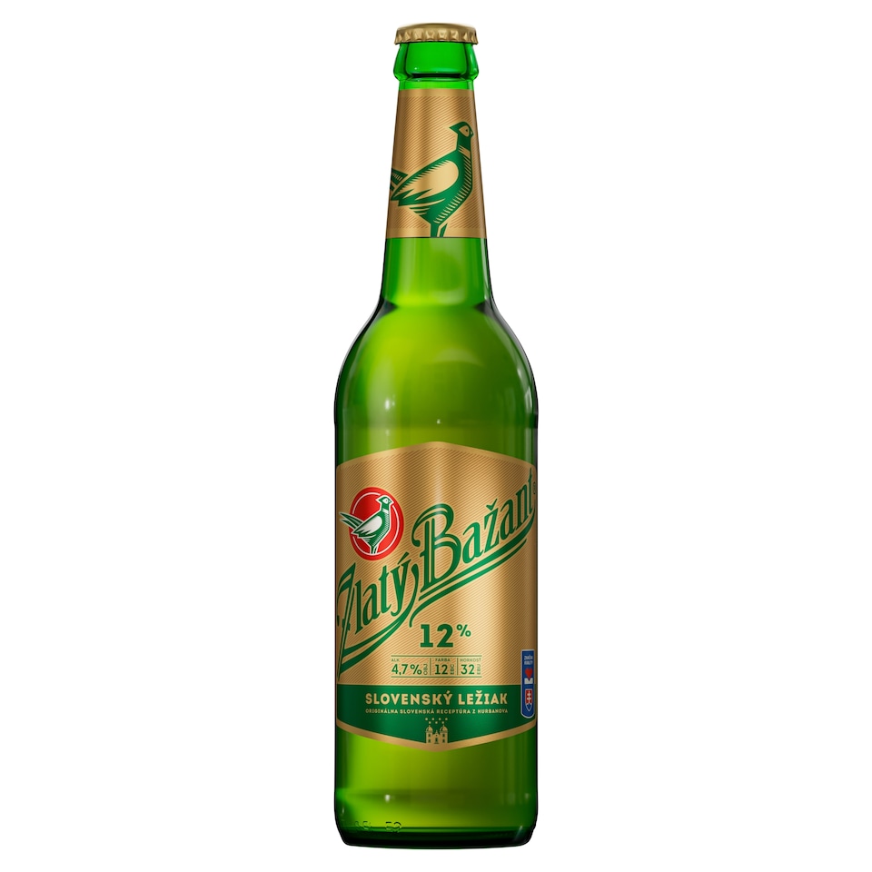 Zlatý Bažant 12% svetlý ležiak fľaša 500 ml