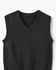 image 5 of F&F School Unisex Pure Cotton V-Neck Tank Top in Grey