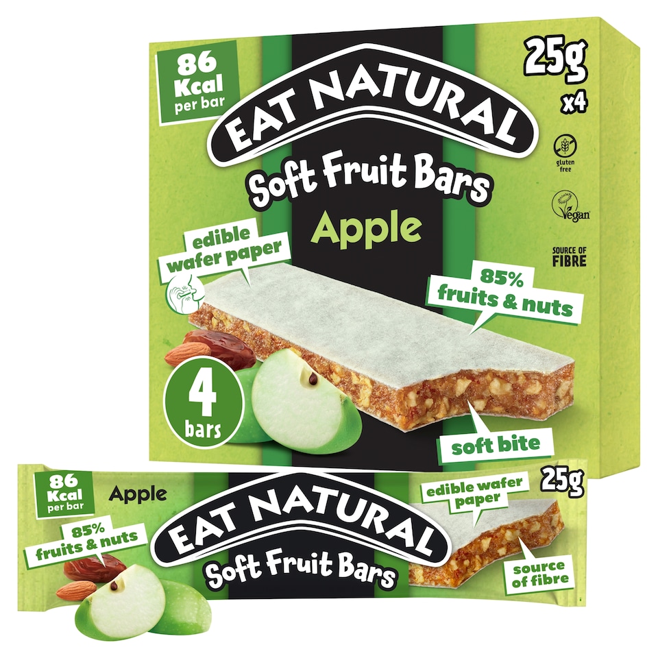 image 1 of Eat Natural Soft Fruit Bars Apple 4 x 25g
