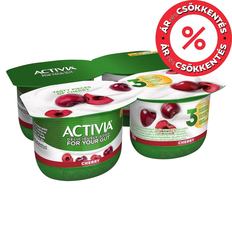 Danone Activia élőflórás meggyes joghurt 4 x 120 g (480 g)