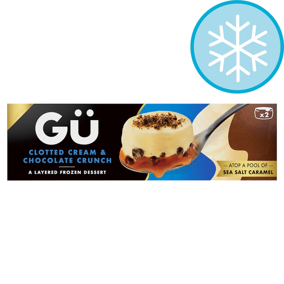 image 1 of Gu Clotted Cream & Chocolate Crunch Frozen Dessert 2x80g
