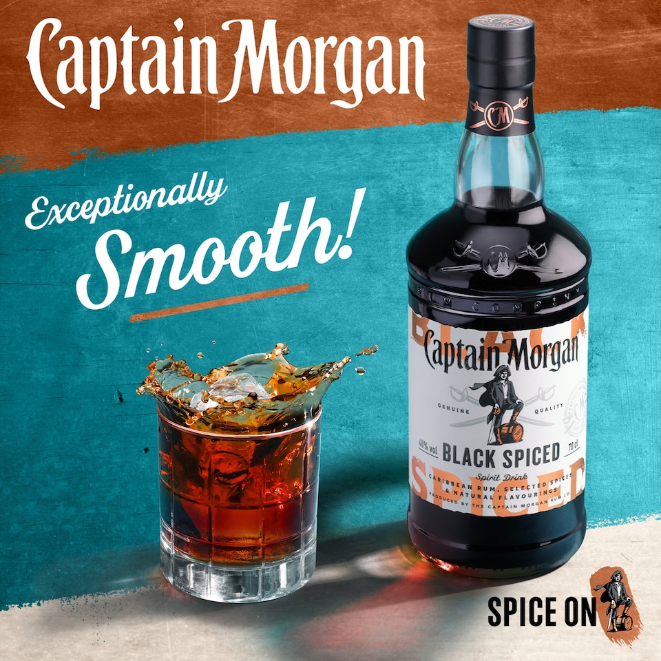 image 1 of Captain Morgan Black Spiced Premium Spirit Drink with Caribbean Rum 700 ml