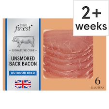 Tesco Finest Signature Cure 6 Unsmoked Back Bacon 240g