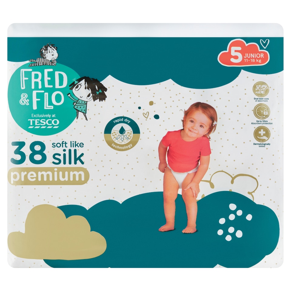 obrázok 1 z Fred & Flo Premium plienky Junior 5 11-18 kg 38 ks