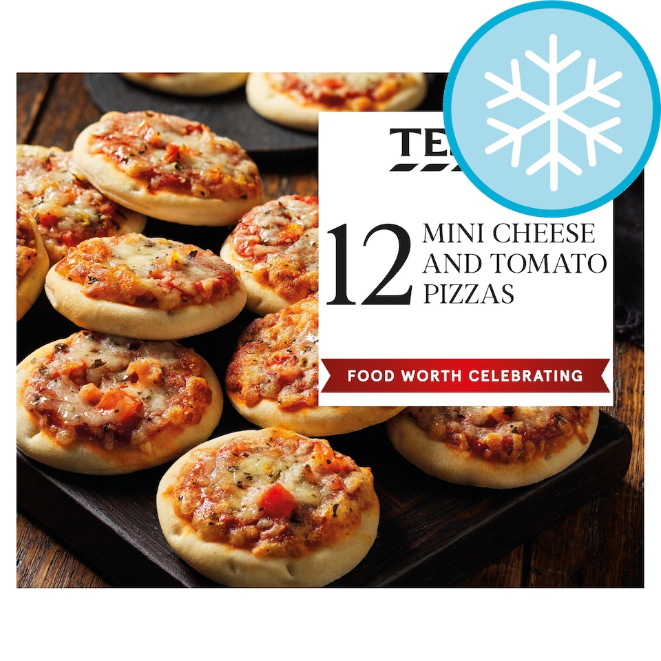 Tesco 12 Mini Cheese & Tomato Pizzas 360G