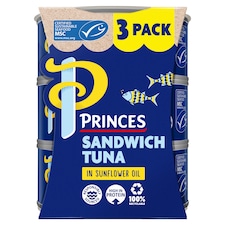 Princes Sandwich Tuna in Sunflower Oil 3 x 140g