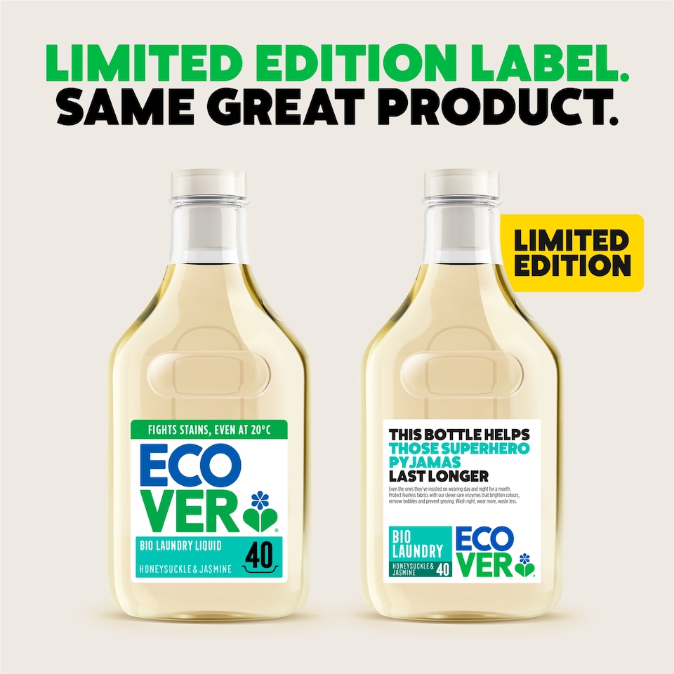 image 1 of Ecover Bio Concentrated Laundry Liquid Honey Suckle & Jasmine 40 Washes 1.43 Litre