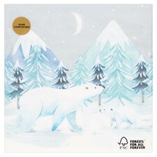 Tesco Polar Bear Napkin 3Ply 20 Pack