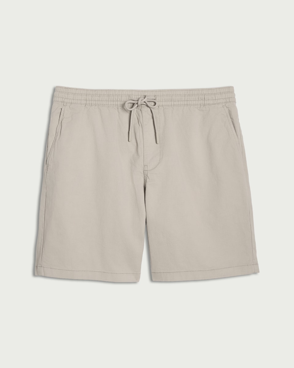 image 1 of F&F Cotton Rich Drawstring Rugby Shorts in Stone