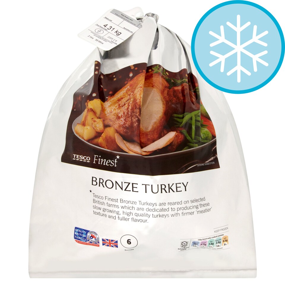 TESCO FINEST     BRONZE TURKEY    3.6KG - 5.0KG   
