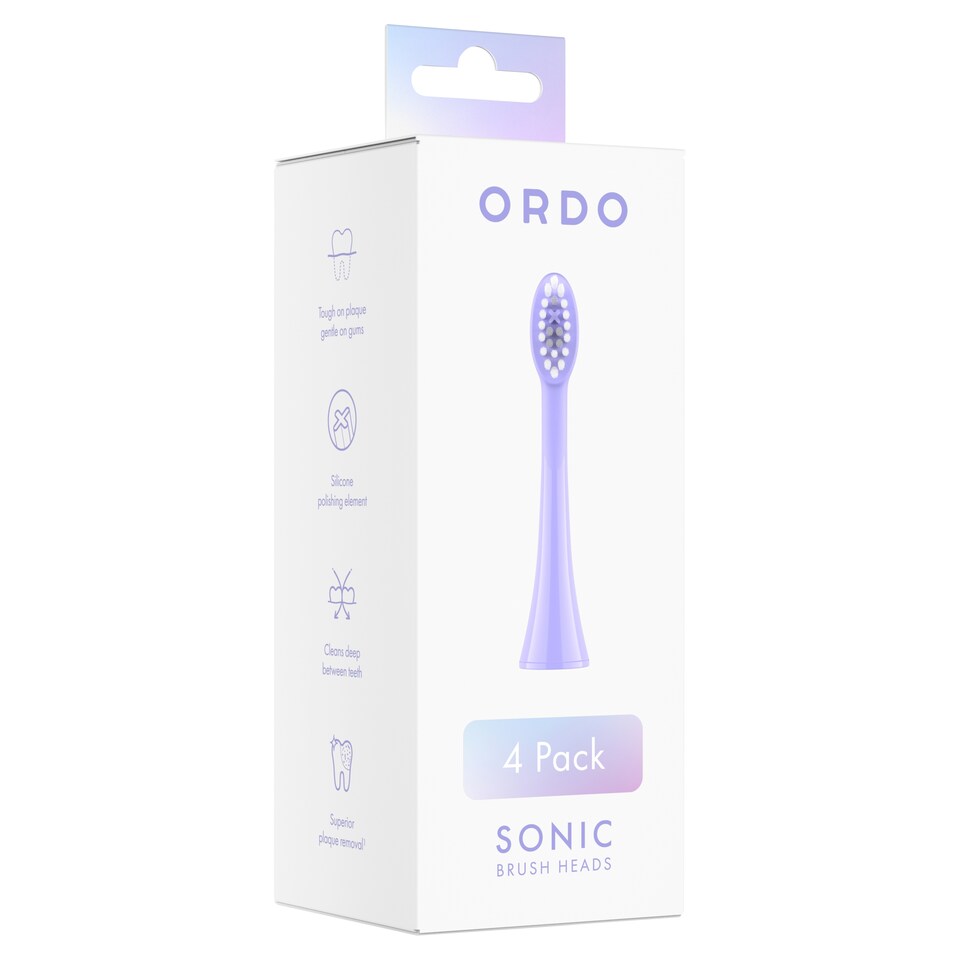 image 1 of Ordo Sonic Brush Heads Pearl Violet & Lavender 4 Pack