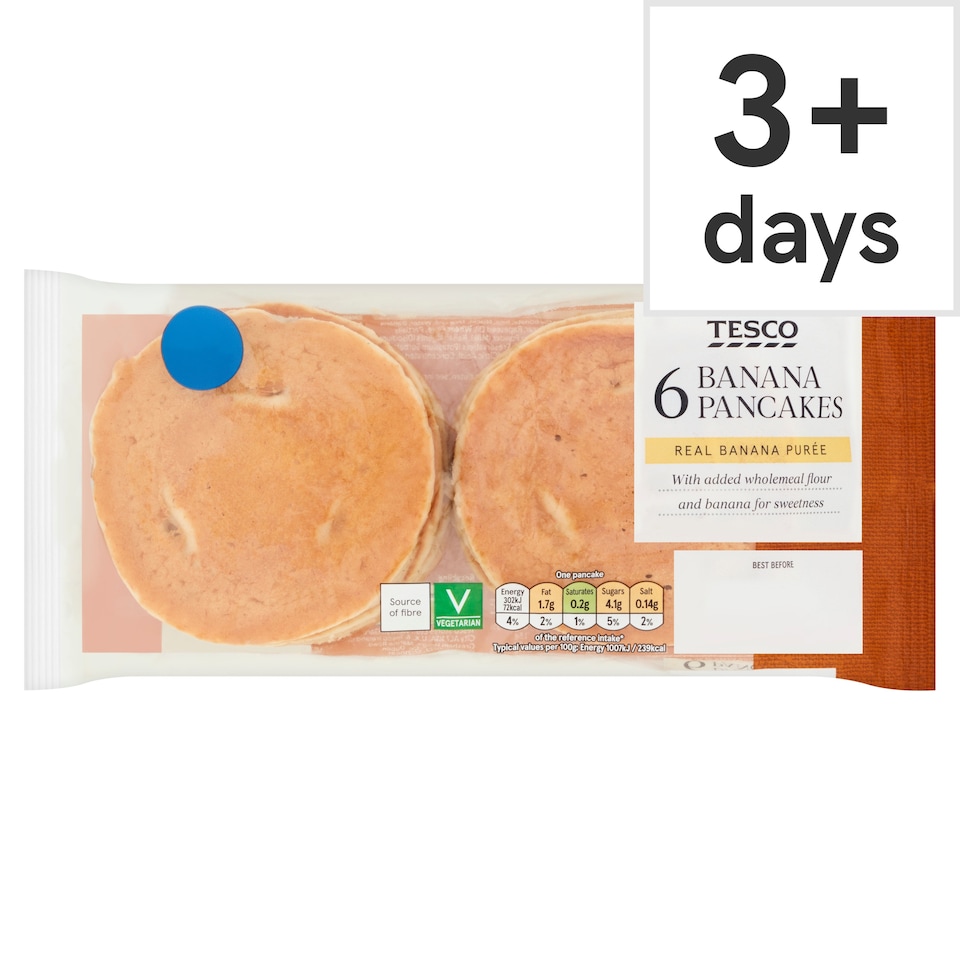 Tesco Banana Pancakes 6 pack