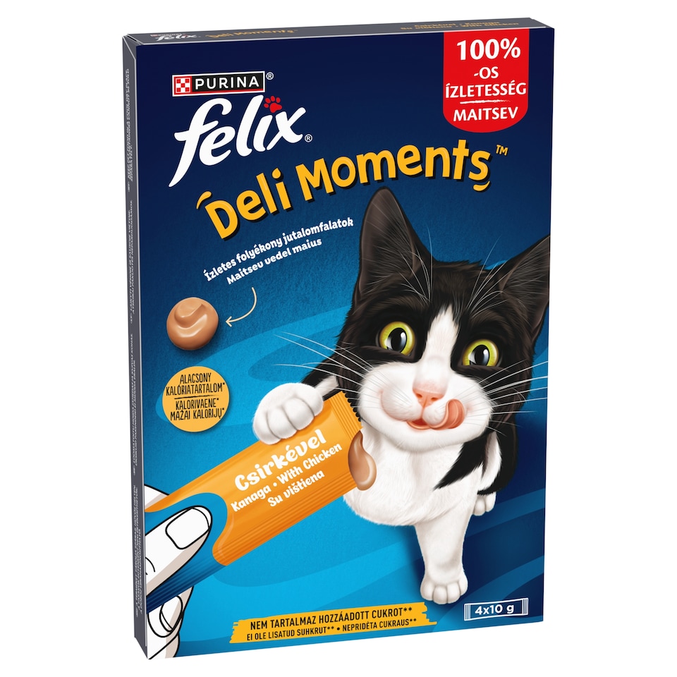 Purina Felix Deli Moments csirke macska jutalomfalat 4 x 10 g