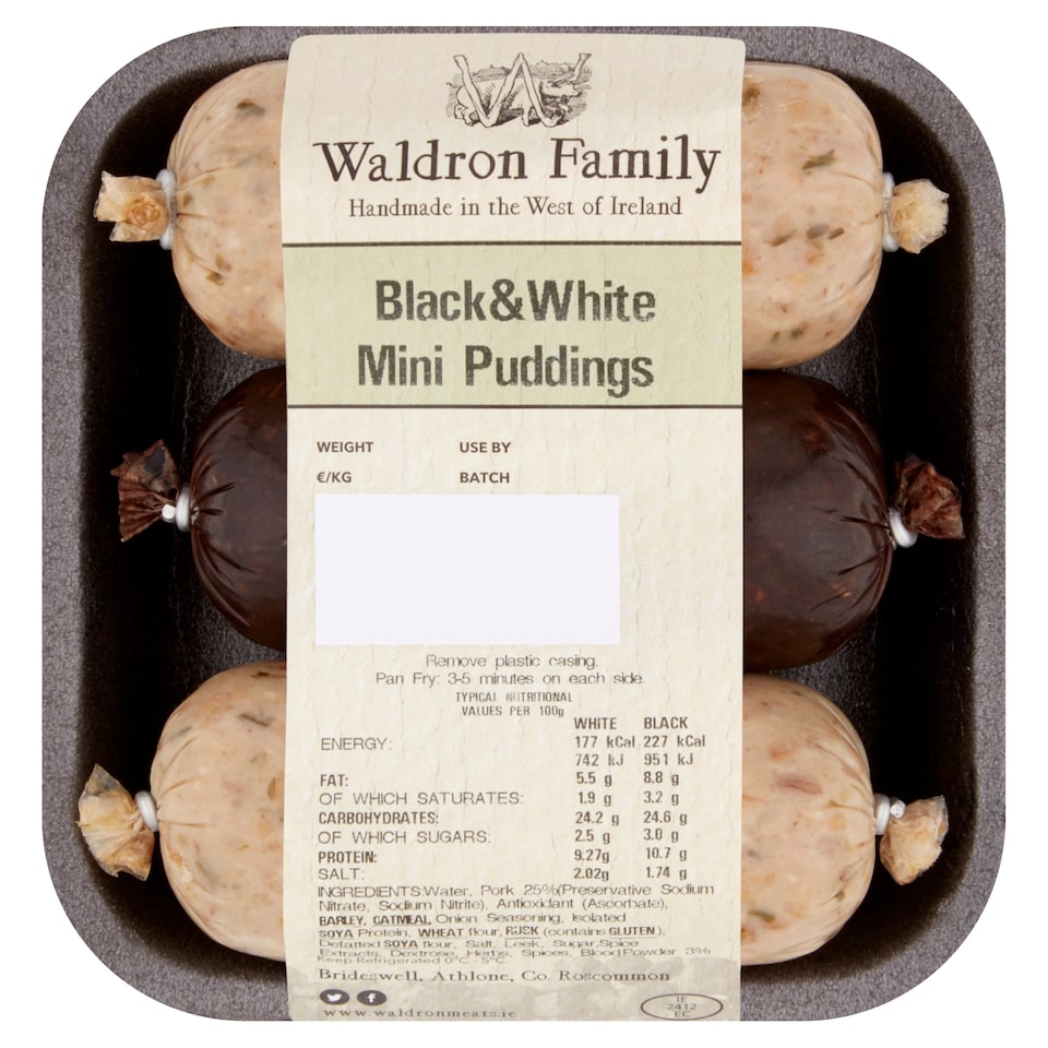 Waldrons Black And White Mini Pudding260g