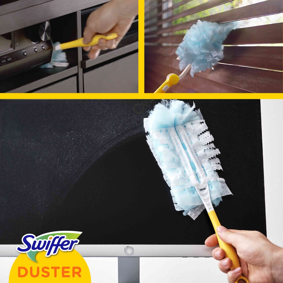 image 1 of Swiffer Trap & Lock Dusting Kit (1 Handle + 4 Refills)