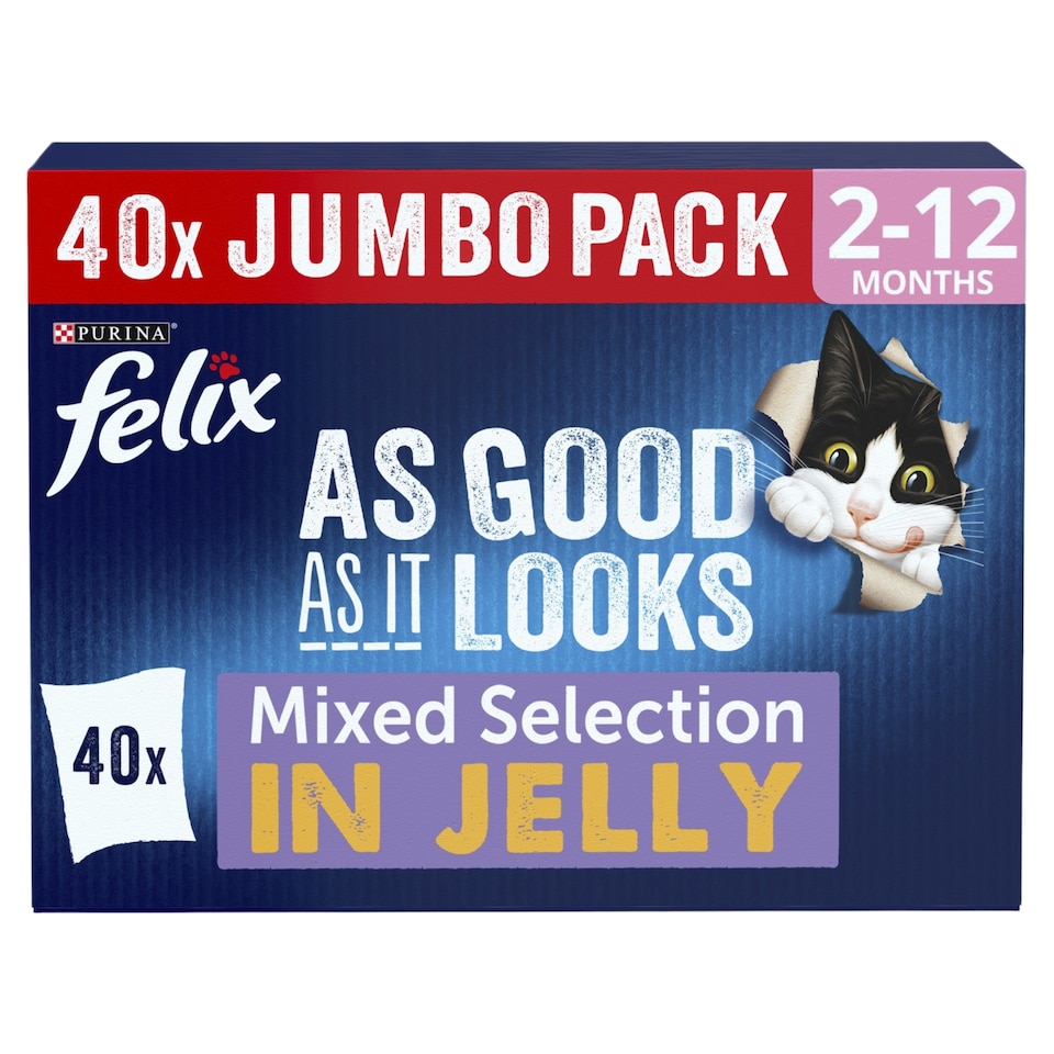 image 1 of FELIX As Good As it Looks Kitten Mixed in Jelly Wet Cat Food 40x85g